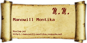 Manowill Montika névjegykártya